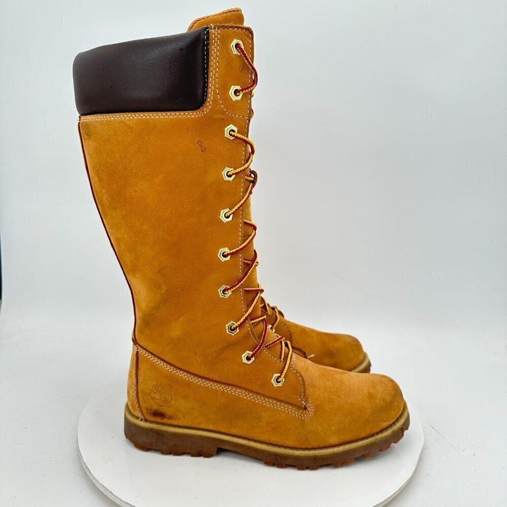 Timberland Asphalt Trail Women Size 4.5 83980 Brown Tall Lace Side Zipper Boot - Picture 4 of 13